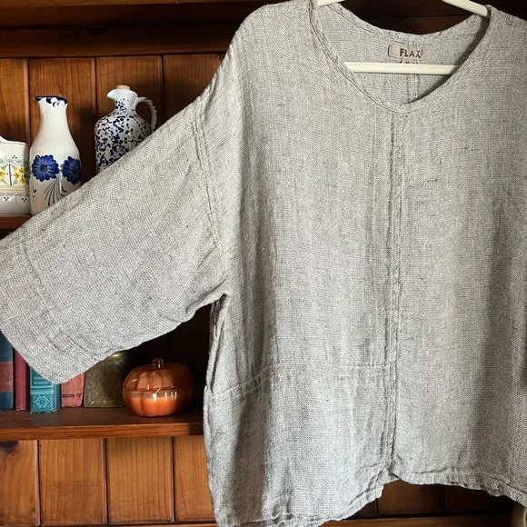 Flax Heathered Gray Knit Top - Picture 2 of 8